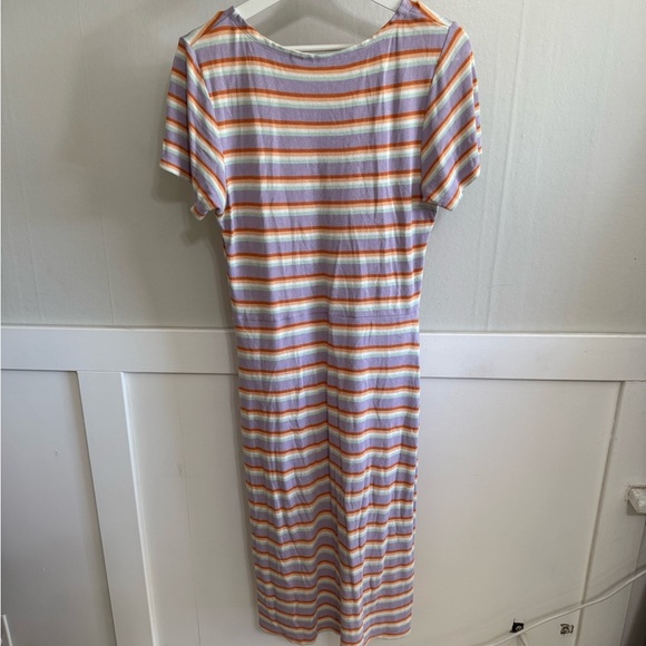 Roxy Striped V-Neck Dress in Multicolor - Picture 4 of 4
